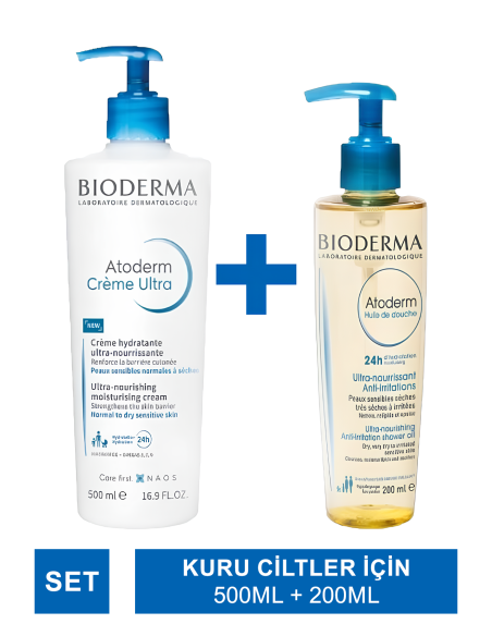 Bioderma Atoderm Cream Ultra 500 ml + Atoderm Shower Oil 200 ml 