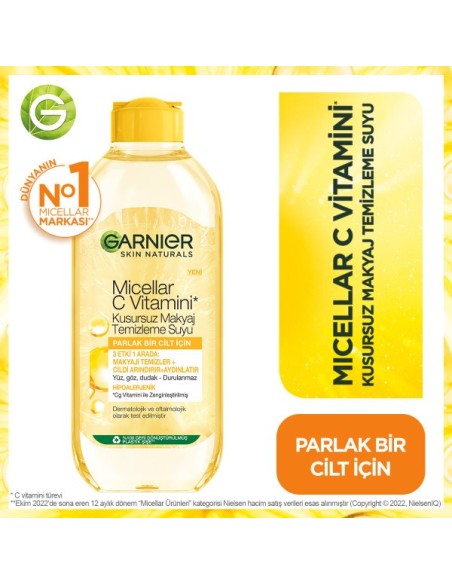 Garnier Micellar C Vitamini Kusursuz Makyaj Temizleme Suyu 400 ml 