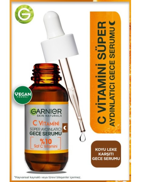 Garnier C Vitamini Süper Aydınlatıcı Gece Serumu 30 ml 