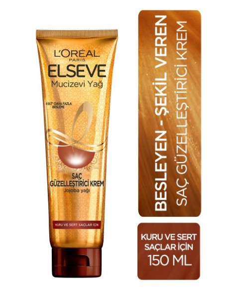 Loreal Paris Elseve Mucizevi Yağ Saç Güzelleştirici Krem 150 ml - Kuru ve Sert Saçlar 