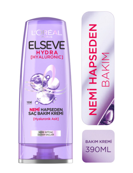 Loreal Paris Elseve Hydra ( Hyaluronic ) Nemi Hapseden Saç Bakım Kremi 390 ml 