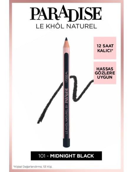 Loreal Paris Paradise Le Khol Göz Kalemi 101 Midnight Black 