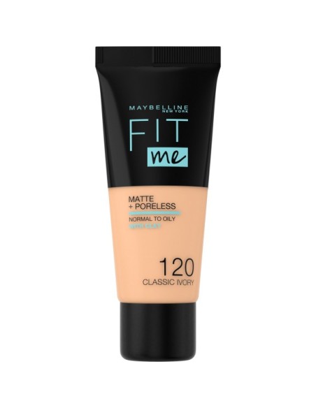 Maybelline New York Fit Me Matte+Poreless Fondöten - 120 Classic Ivory 30 ml 