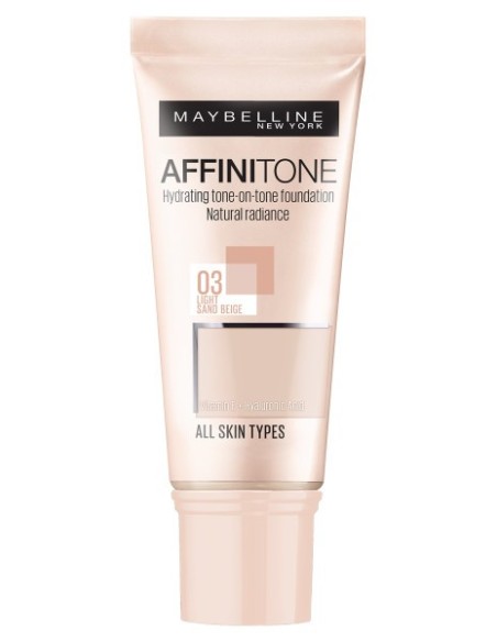 Maybelline New York Affinitone  Fondöten - 03 Light Sandbeige 30 ml 