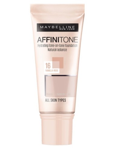 Maybelline New York Affinitone  Fondöten - 16 Vanilla Rose 30 ml 