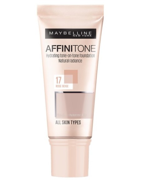 Maybelline New York Affinitone  Fondöten - 17 Rose Beige 30 ml 