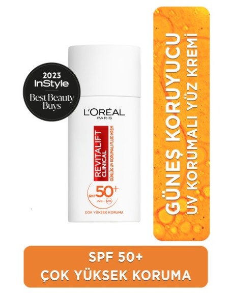 Loreal Paris Revitalift SPF 50+ Yüz Güneş Kremi ( Fluid Krem )  50ml 