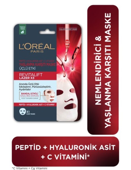 Loreal Paris Revitalift Yaşlanma Karşıtı Lazer Maske 1 Adet 