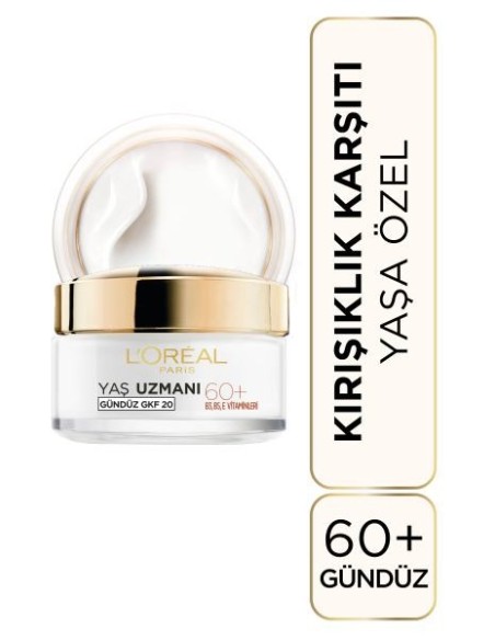 Loreal Paris Yaş Uzmanı 60+ Besleyici Gündüz Bakım Kremi SPf20 50 ml 