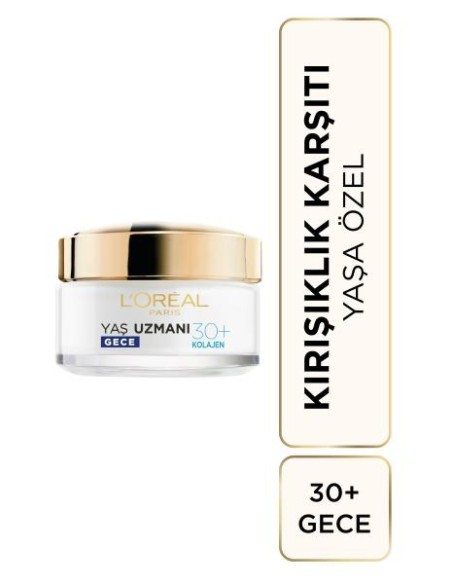 Loreal Paris Yaş Uzmanı 30+ Nemlendirici Gece Kremi 50ml 