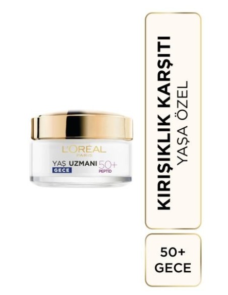 Loreal Paris Yaş Uzmanı 50+ Yenileyici Gece Bakım Kremi 50 ml 