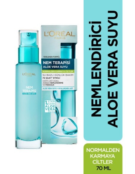 Loreal Paris Nem Terapisi Aloe Vera Suyu ( Normalden Karmaya Ciltler ) 70 ml 