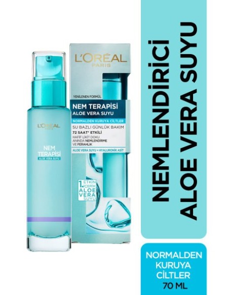 Loreal Paris Nem Terapisi Aloe Vera Suyu ( Normalden Kuruya Ciltler ) 70 ml 