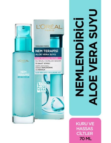 Loreal Paris Nem Terapisi Aloe Vera Suyu ( Kuru ve Hassas Ciltler ) 70 ml 