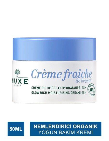 Nuxe Creme Fraiche Glow Rich Moisturizing Cream 48H ( Nemlendirici Organik Yoğun Bakım Kremi ) 50 ml 