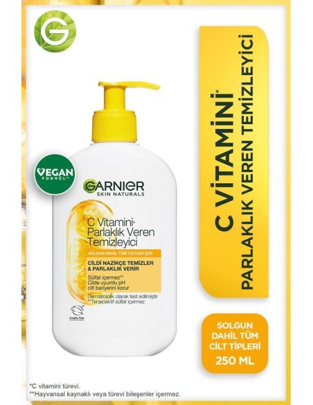 Garnier C Vitamini Parlaklık Veren Temizleyici 250 ml 