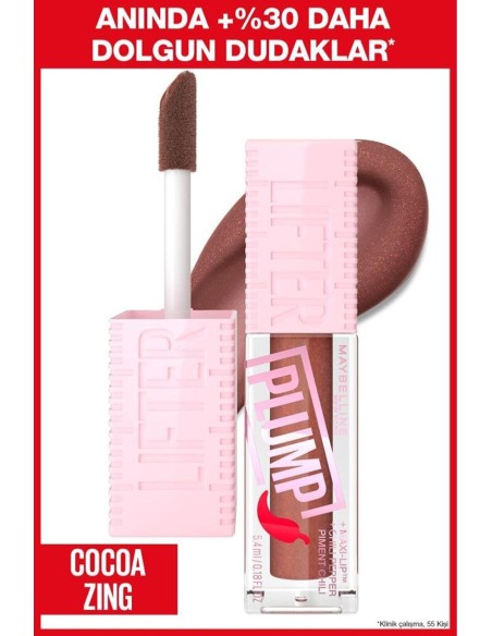 Maybelline Lifter Plump Dudak Parlatıcısı - Cocoa Zing ( 007 ) 