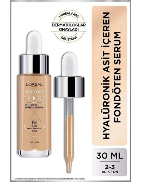 Loreal Paris True Match Nude Fondöten Serum 2-3 Light 