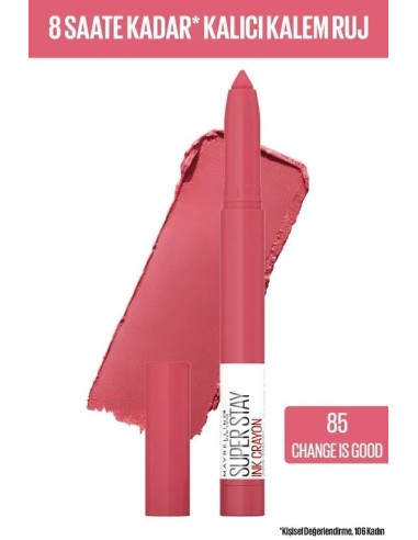 Maybelline New York Super Stay Ink Crayon Kalem Mat Ruj - Pinks Edition - 85 Change Is Good 