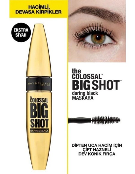 Maybelline New York The Colossal Big Shot Daring Black Maskara - Ekstra Siyah 