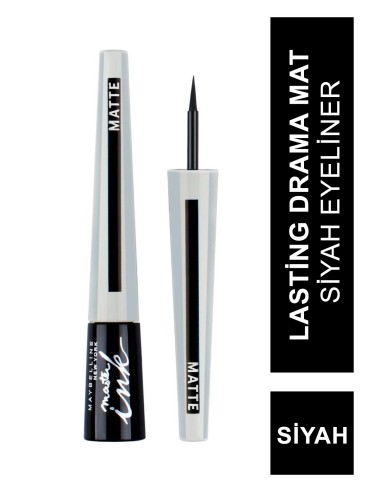 Maybelline New York Lasting Drama Mat Siyah Eyeliner 