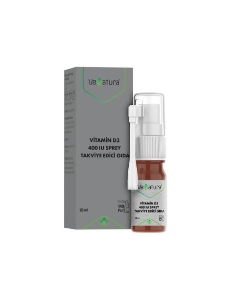 Venatura Vitamin D3 400IU Takviye Edici Gıda 20 ml Sprey 