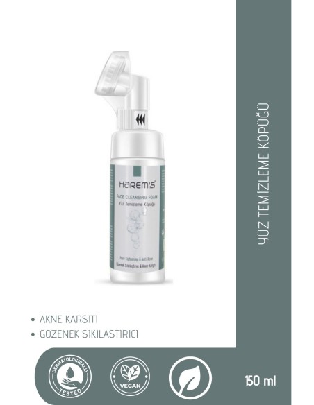 Harem's Akne Karşıtı&Gözenek Sıkılaştırıcı Yüz Temizleme Köpüğü 150 ml 