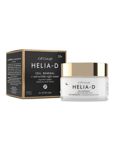 Helia-D Cell Concept Hücre Yenileyici Kırışıklık Karşıtı Gece Kremi 55+ 50ml 