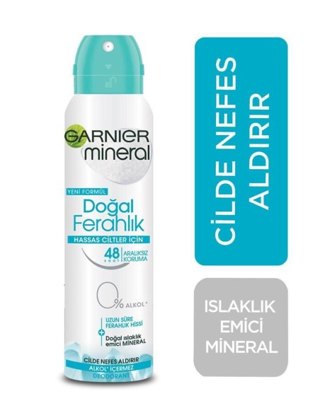 Garnier Mineral Doğal Ferahlık Spray Deodorant 150 ml 