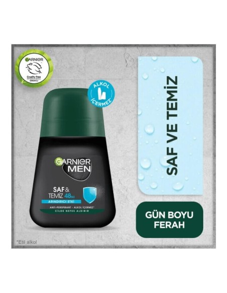 Garnier Men Saf ve Temiz Roll-on Deodorant 50 ml 