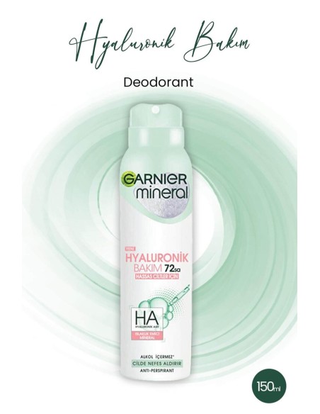 Garnier Mineral Hyaluronik Bakım Sprey Deodorant 150 ml 