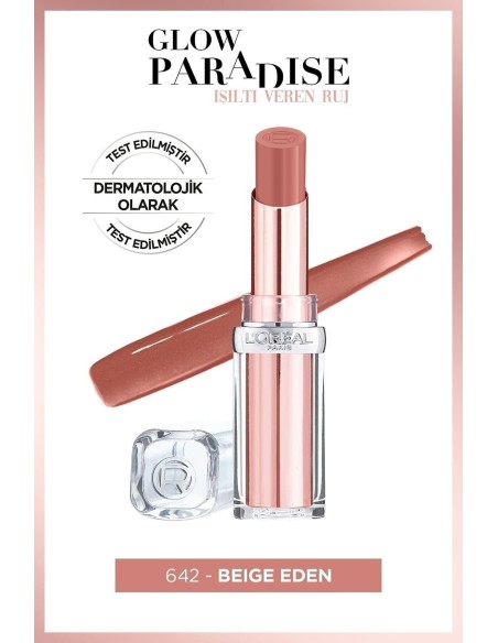 Loreal Paris Glow Paradise Balm-in-Lipstick - Işıltı Veren Ruj 642 Beige Eden 