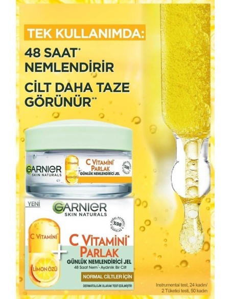 Garnier C Vitamini Parlak Günlük Nemlendirici Jel 50 ml 