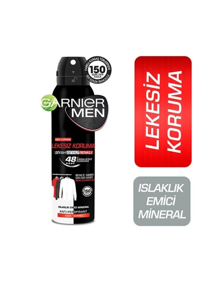 Garnier Men Lekesiz Koruma Spray Deodorant 150 ml 