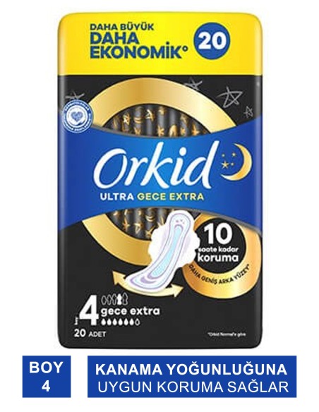 Orkid Ultra Gece Extra  ( Boy : 4 ) 20 Adet 