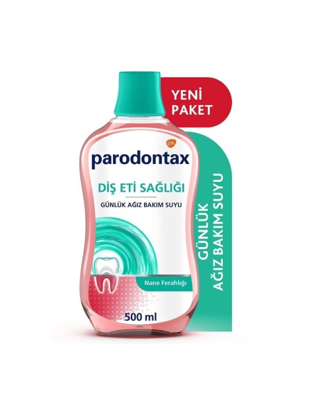 Parodontax Diş Eti Sağlığı Günlük Ağız Bakım Suyu ( Nane Ferahlığı / Alkolsüz ) 500 ml 