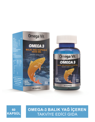 Vitamaks Omega Vit Omega 3 1000mg 60 Kapsül 