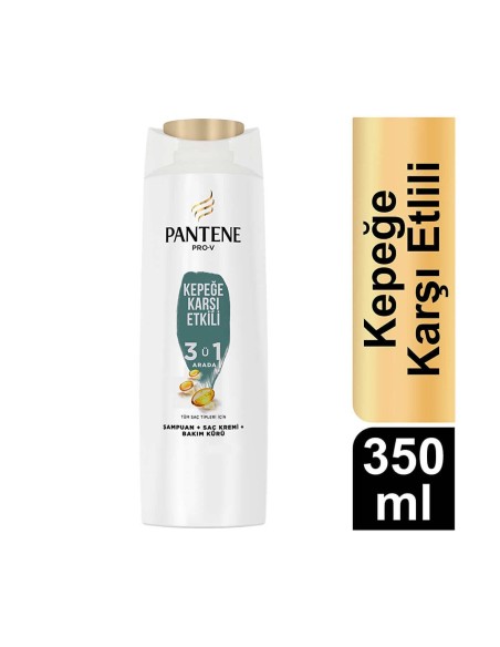 Pantene 3ü1 Arada Kepeğe Karşı Etkili Şampuan 350 ml 