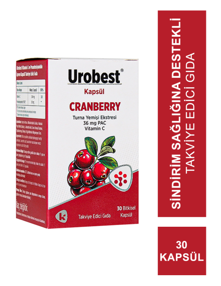 Urobest Cranberry 30 Kapsül 