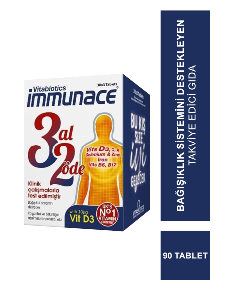 Vitabiotics İmmunace 3x30 Tablet ( 3Al2Öde ) 