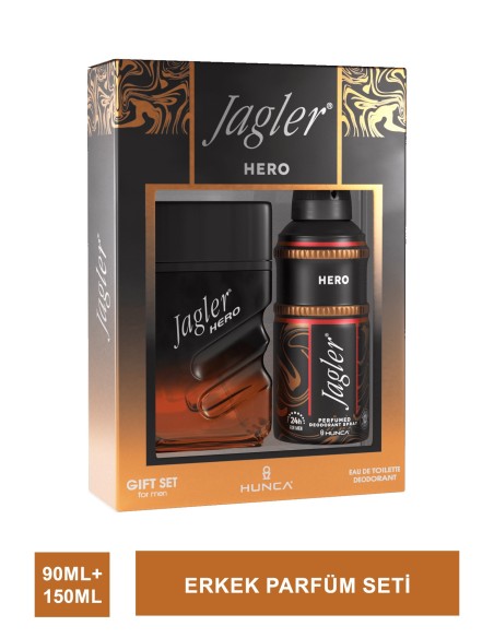 Jagler Hero Erkek Parfüm Seti 90 ml EDT + 150 ml Deodorant 