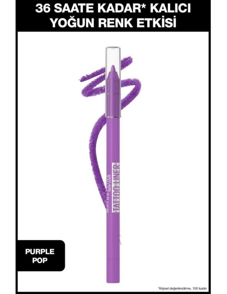 Maybelline New York Tattoo Liner Jel Göz Kalemi - 801 Purple Pop 