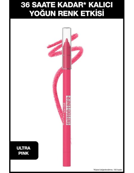 Maybelline New York Tattoo Liner Jel Göz Kalemi - 802 Ultra Pink 