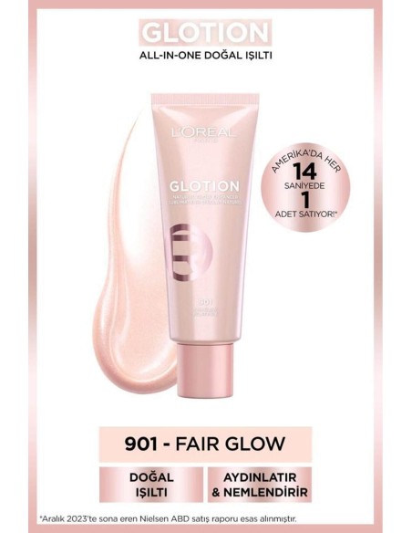 Loreal Paris Glotion All-In-One Doğal Işıltı - 901 Fair Glow 