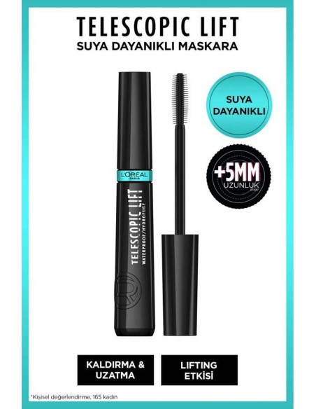 Loreal Paris Telescopic Lift Suya Dayanıklı Maskara - Noir/Black 