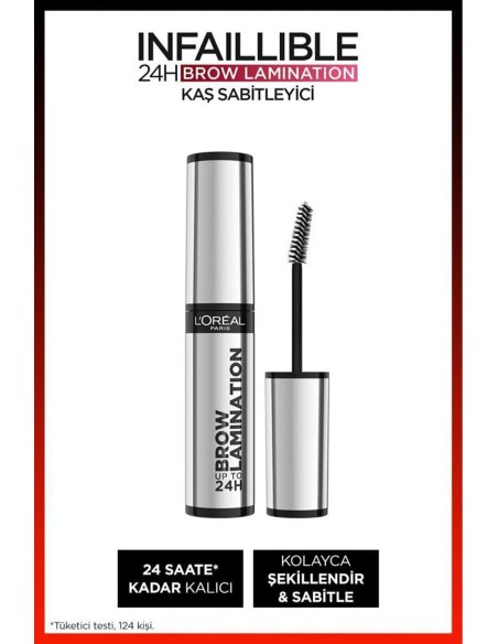 Loreal Paris Infaillible 24H Brow Lamination Şeffaf Kaş Sabitleyici - 00 Clear/Transparent 