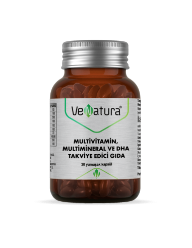 VeNatura Multivitamin, Multimineral ve DHA Takviye Edici Gıda 30 Kapsül 