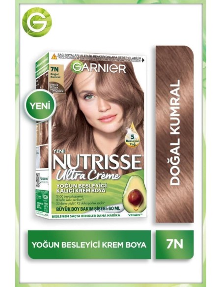 Garnier Nutrisse Yoğun Besleyici Kalıcı Krem Saç Boyası 7n Doğal Kumral 