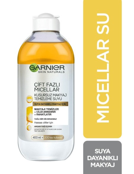 Garnier Micellar Çift Fazlı Kusursuz Makyaj Temizleme Suyu 400 Ml 