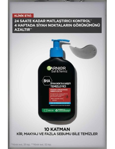 Garnier Saf & Temiz Siyah Nokta Karşıtı Temizleyici 250 ml 